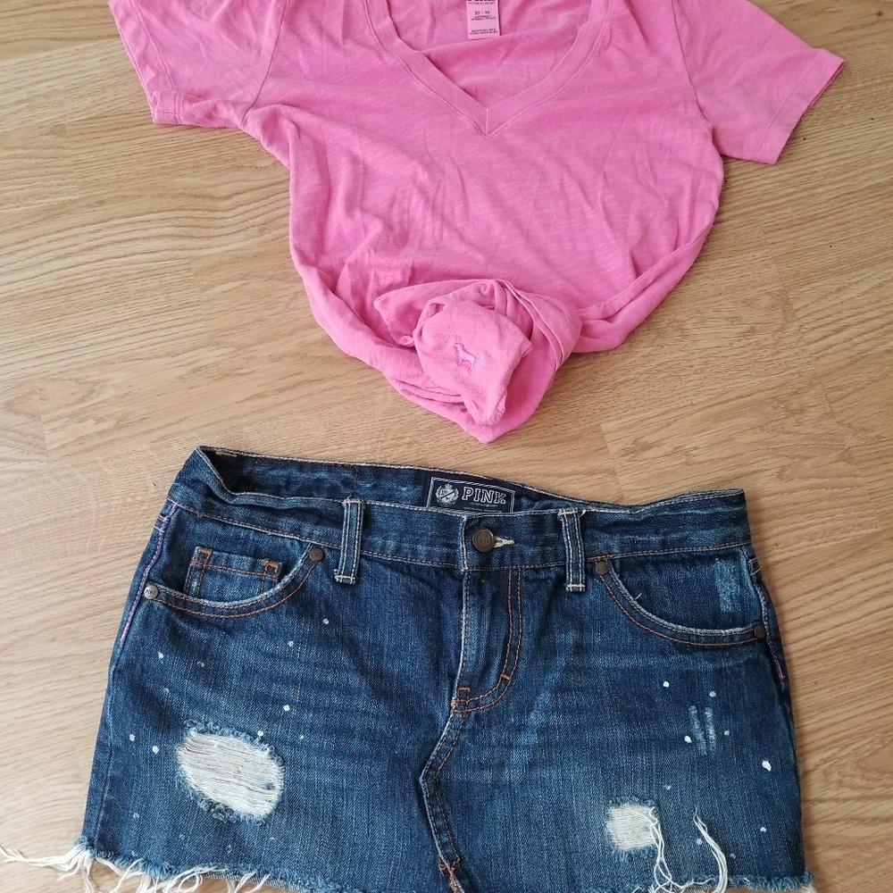 Pink Victoria's secret mini skirt